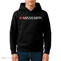 I Love Mississippi Kids Hoodie thumb 4