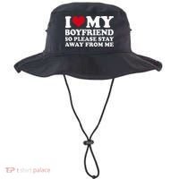 I Love My Boyfriend So Please Stay Away From Me Bucket Hat thumb 0