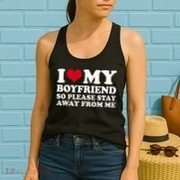 I Love My Boyfriend So Please Stay Away From Me Women's Tank Top thumb 2