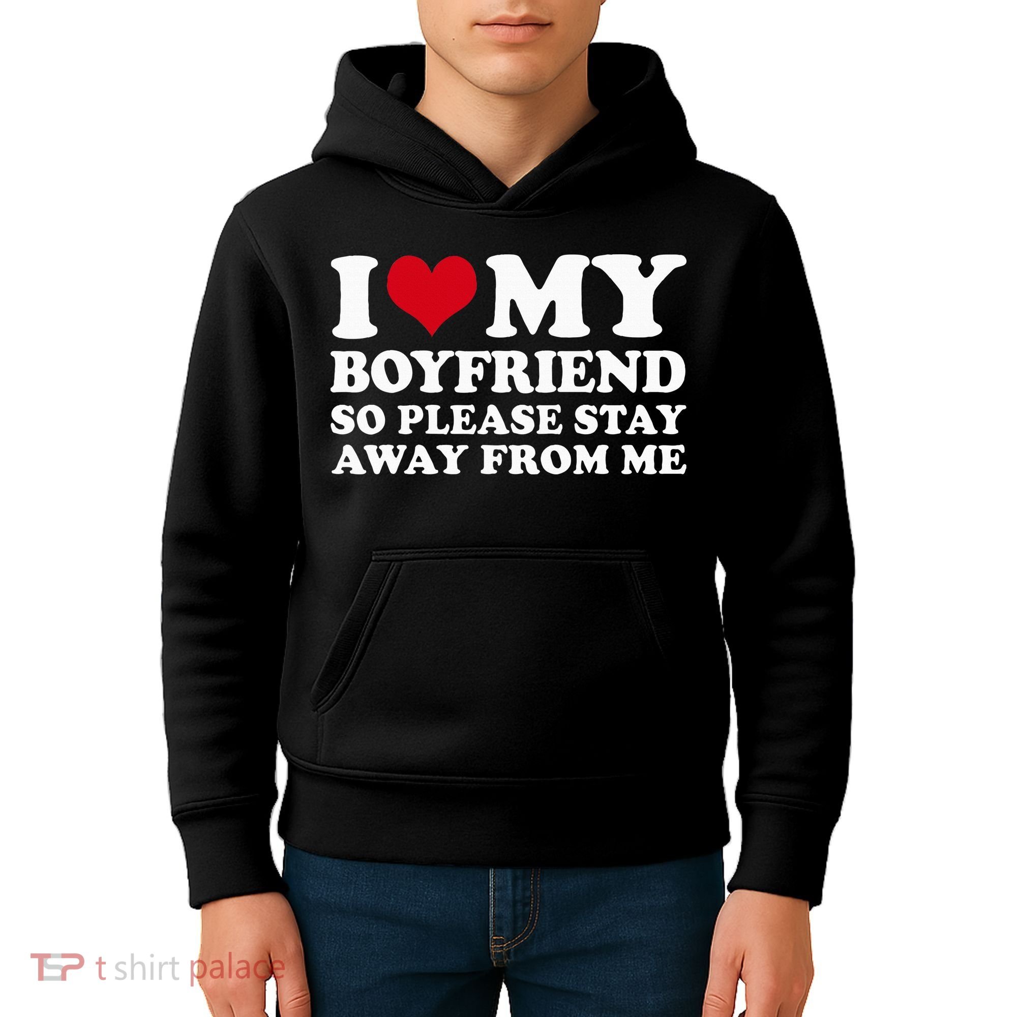 I Love My Boyfriend So Please Stay Away From Me Kids Hoodie