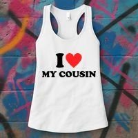 I Love My Cousin Women's Tank Top thumb 3