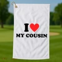 I Love My Cousin Golf Towel thumb 1