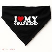 I Love My Girlfriend Gf I Heart My Girlfriend GF USA-Made Doggie Bandana thumb 0
