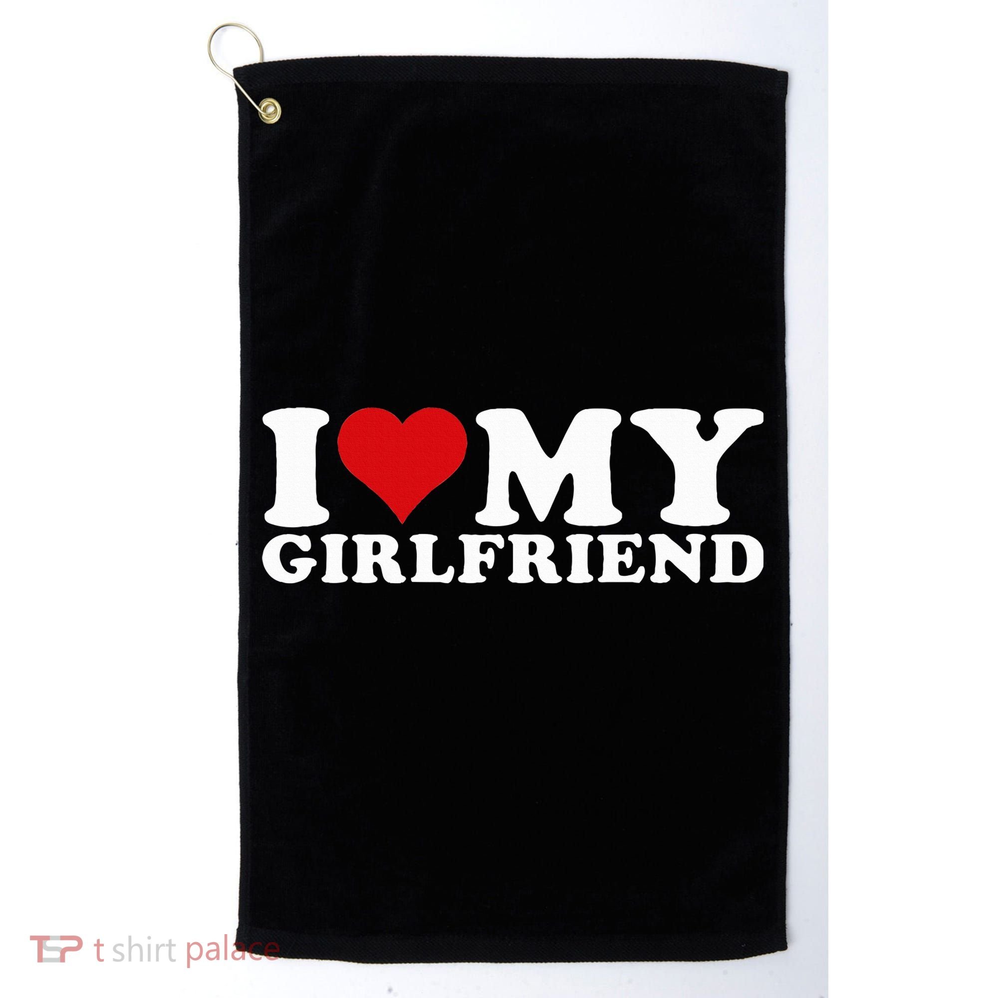 I Love My Girlfriend Gf I Heart My Girlfriend GF Golf Towel