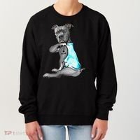 I Love Mom Tattoo Pitbull Dog Lover  Gift Pitbull Mom Women's Sweatshirt thumb 0