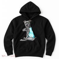 I Love Mom Tattoo Pitbull Dog Lover  Gift Pitbull Mom Hoodie thumb 0