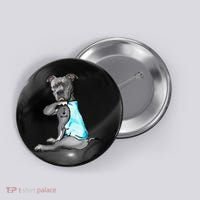 I Love Mom Tattoo Pitbull Dog Lover  Gift Pitbull Mom Button thumb 0