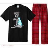 I Love Mom Tattoo Pitbull Dog Lover  Gift Pitbull Mom Pajama Set thumb 0