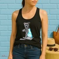 I Love Mom Tattoo Pitbull Dog Lover  Gift Pitbull Mom Women's Tank Top thumb 2