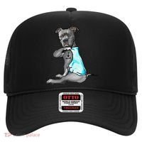 I Love Mom Tattoo Pitbull Dog Lover  Gift Pitbull Mom Hat thumb 0