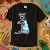 I Love Mom Tattoo Pitbull Dog Lover  Gift Pitbull Mom Kids T-Shirt thumb 3