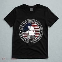 I Like My Coffee Black And My Tea In The Harbor Us History T-Shirt thumb 5