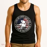 I Like My Coffee Black And My Tea In The Harbor Us History Tank Top thumb 3