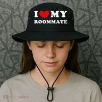 I Love My Roommate I Heart My Roommate Bucket Hat thumb 3