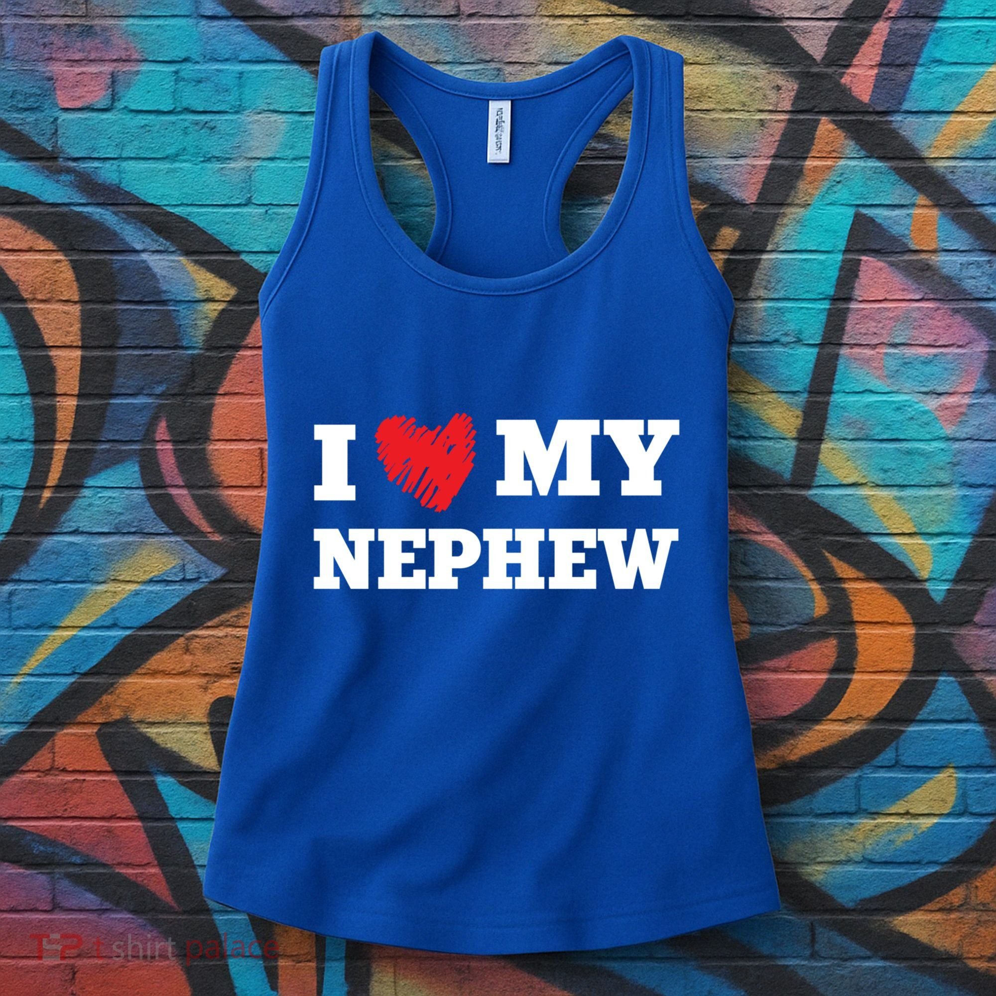 I Love My Nephew Favorite Family Member Valentines Nevvy Cute Gift Women's Tank Top