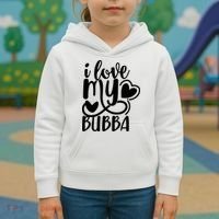 I Love My Bubba Gift For Dad Fathers Day Kids Hoodie thumb 3