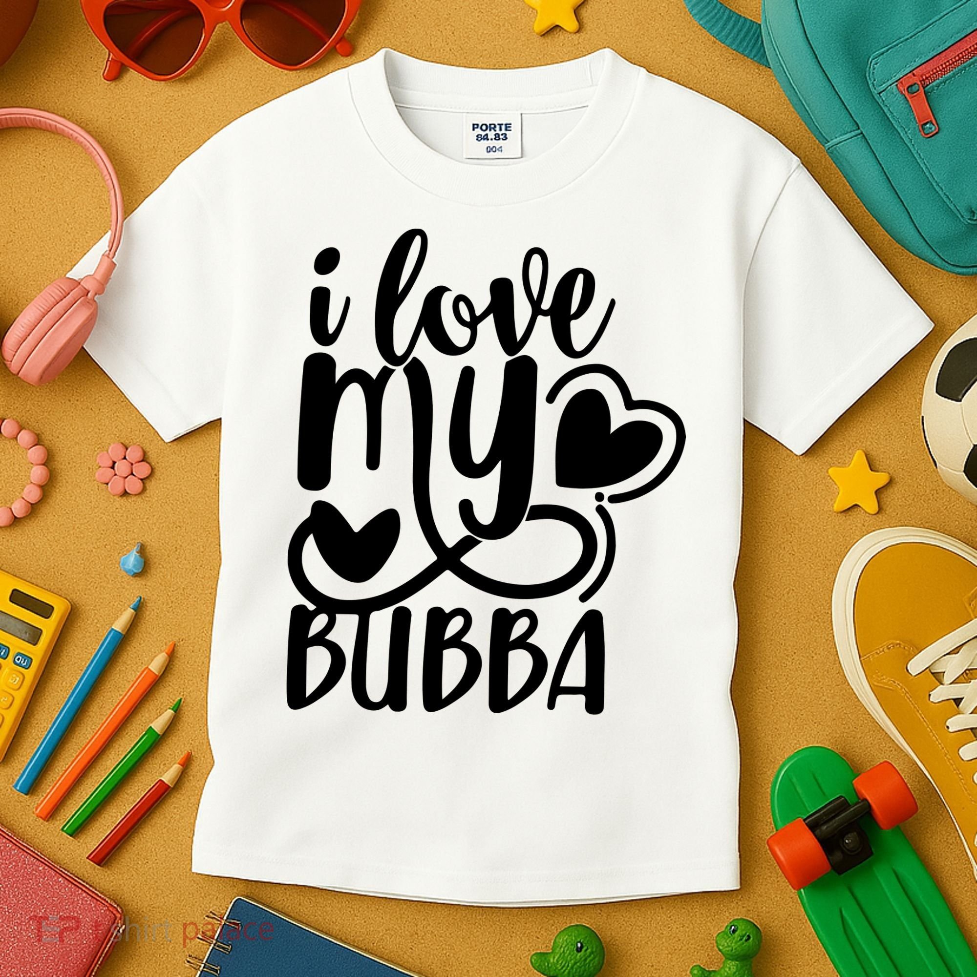 I Love My Bubba Gift For Dad Fathers Day Kids T-Shirt