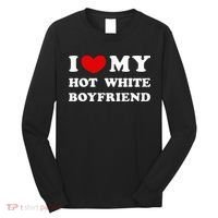 I Love My Hot White Boyfriend Long Sleeve Shirt thumb 0
