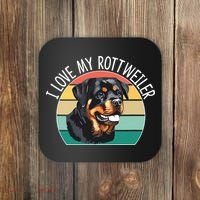 I Love My Rottweiler Coaster thumb 0