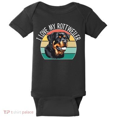 I Love My Rottweiler Baby Bodysuit