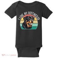 I Love My Rottweiler Baby Bodysuit thumb 0