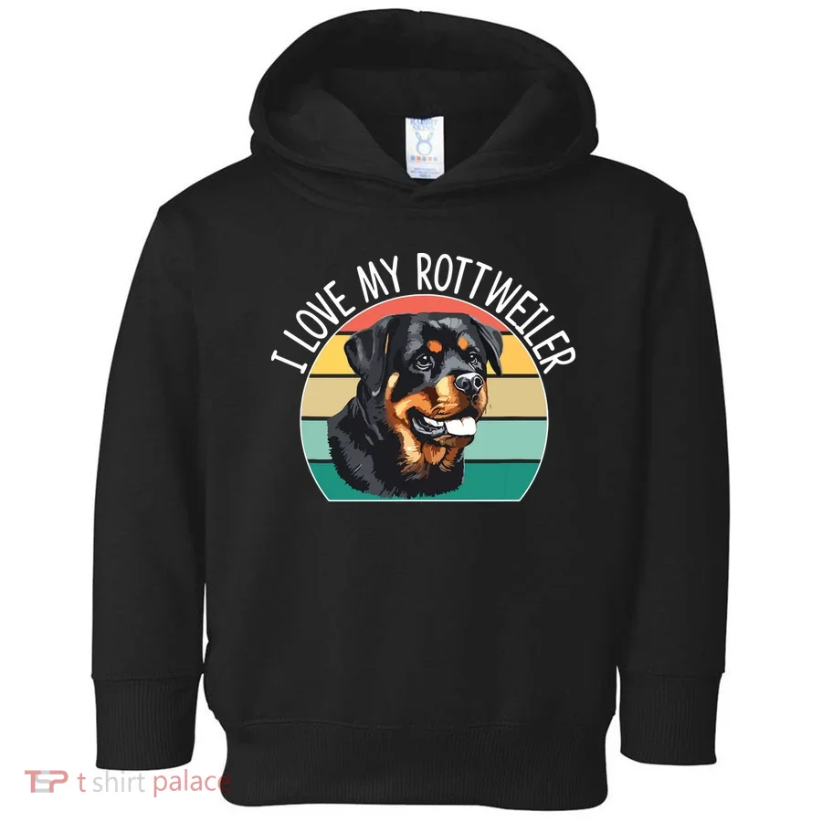 I Love My Rottweiler Toddler Hoodie