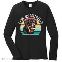 I Love My Rottweiler Women's Long Sleeve Shirt thumb 0