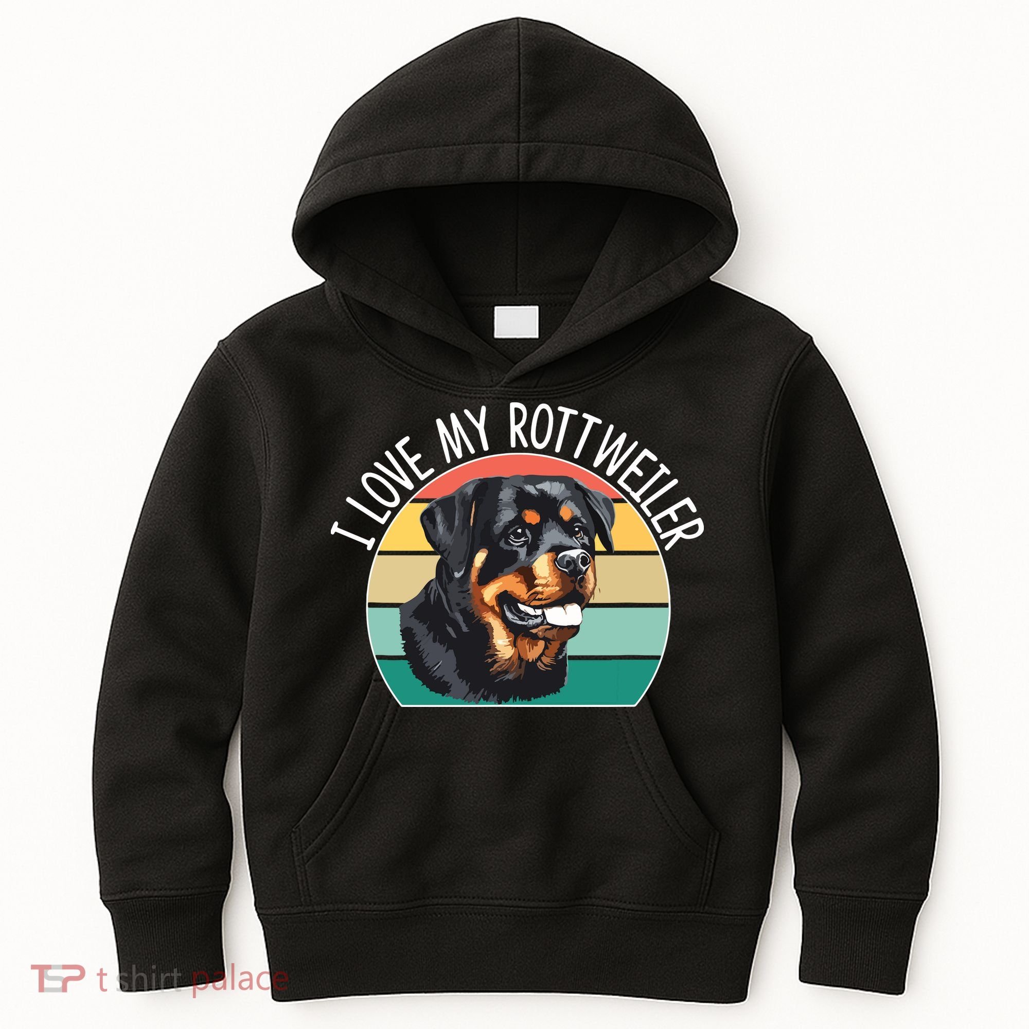 I Love My Rottweiler Kids Hoodie