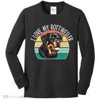 I Love My Rottweiler Kids Long Sleeve Shirt thumb 0