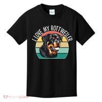 I Love My Rottweiler Kids T-Shirt thumb 0