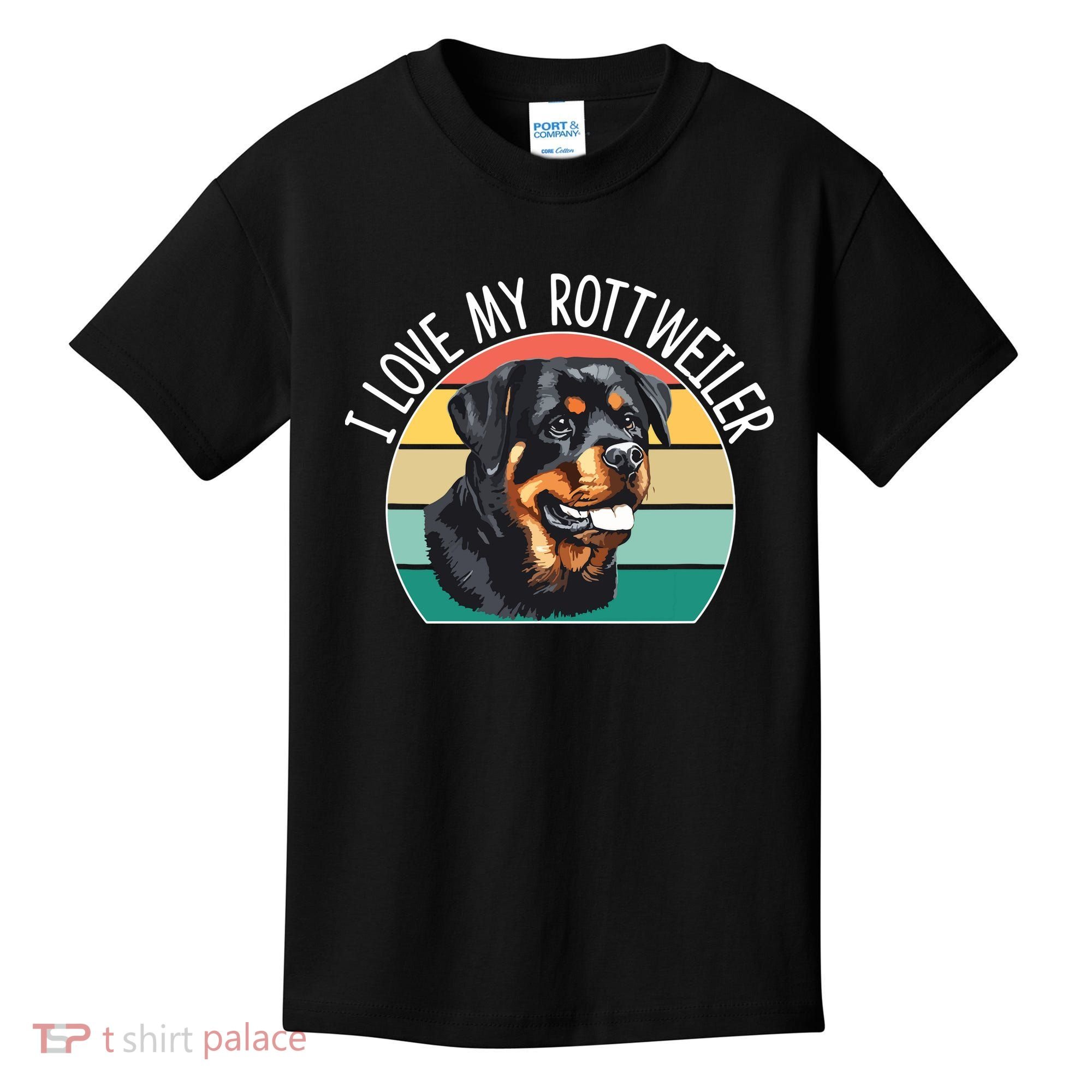I Love My Rottweiler Kids T-Shirt