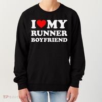 I Love My Runner Friend Heart Bf Marathon Running Women's Sweatshirt thumb 0