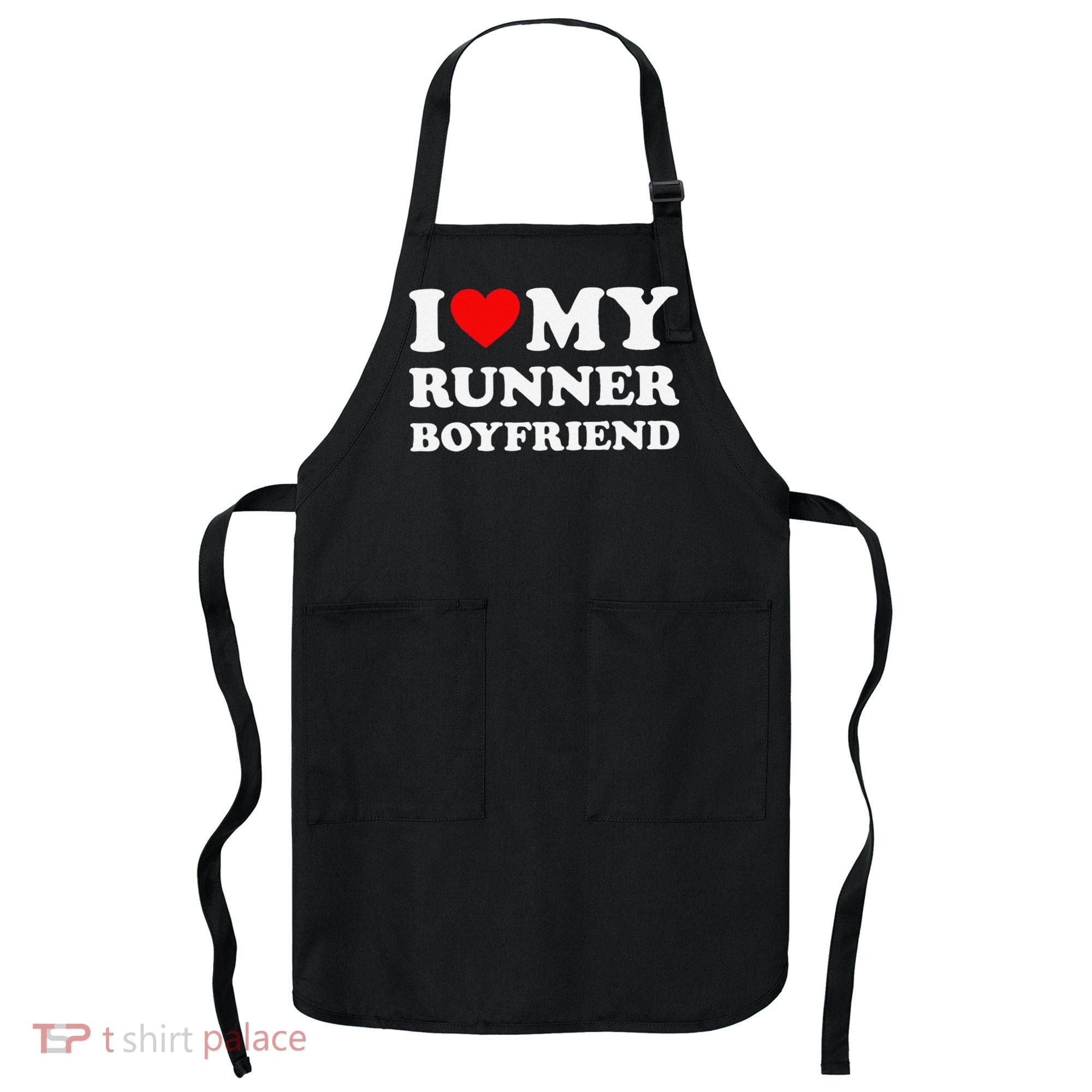 I Love My Runner Friend Heart Bf Marathon Running Apron