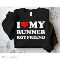 I Love My Runner Friend Heart Bf Marathon Running Sweatshirt thumb 2
