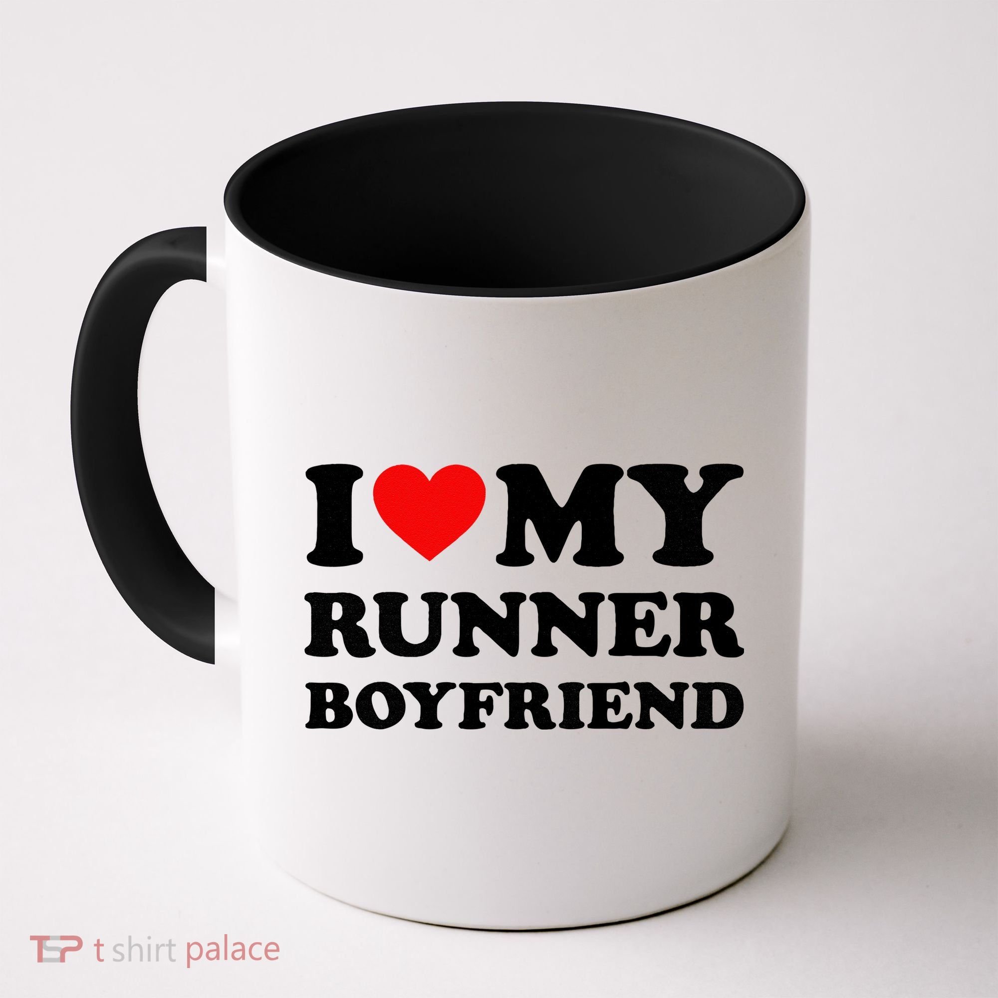 I Love My Runner Friend Heart Bf Marathon Running Coffee Mug