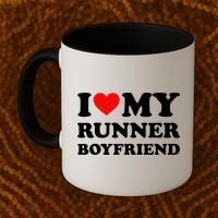 I Love My Runner Friend Heart Bf Marathon Running Coffee Mug thumb 2