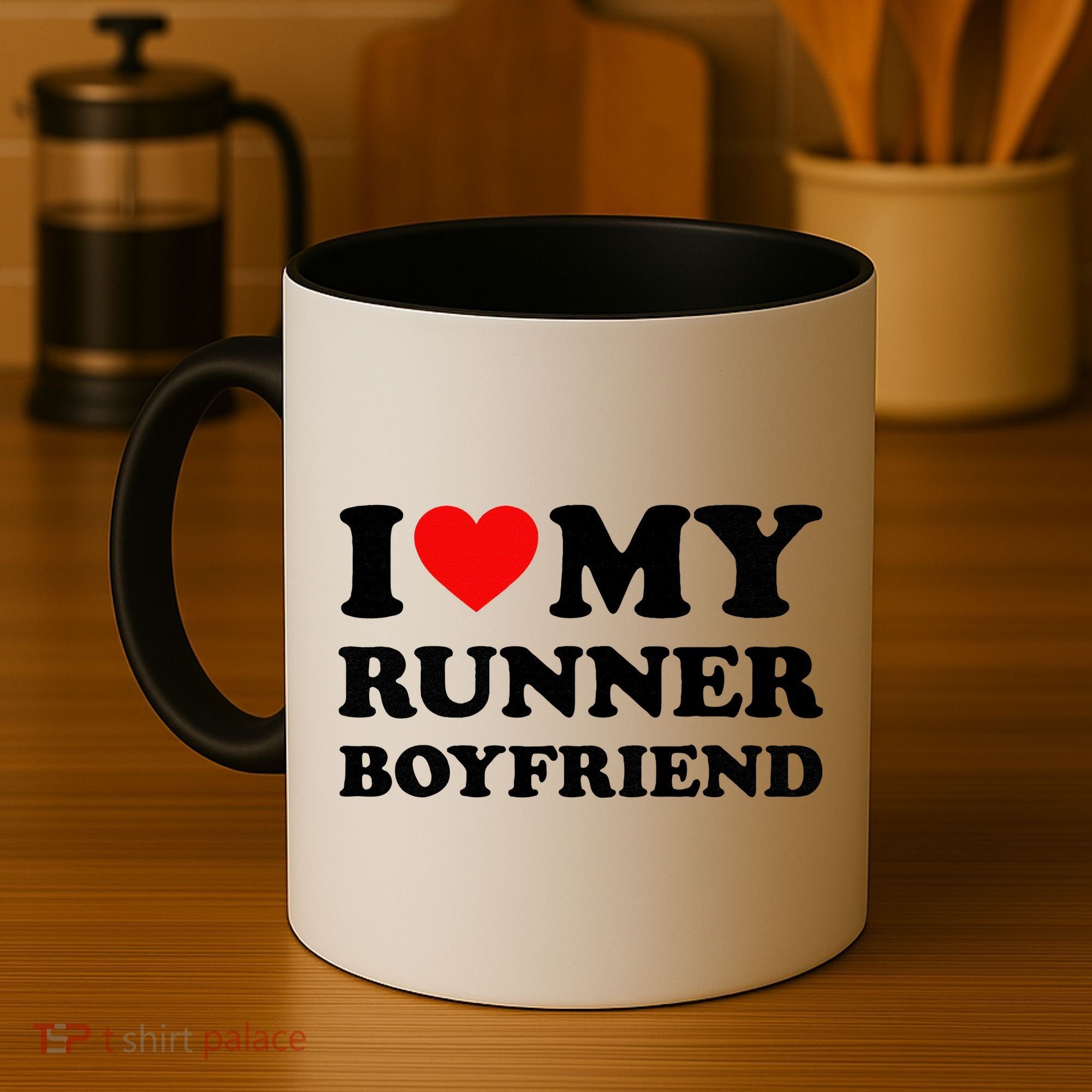 I Love My Runner Friend Heart Bf Marathon Running Coffee Mug