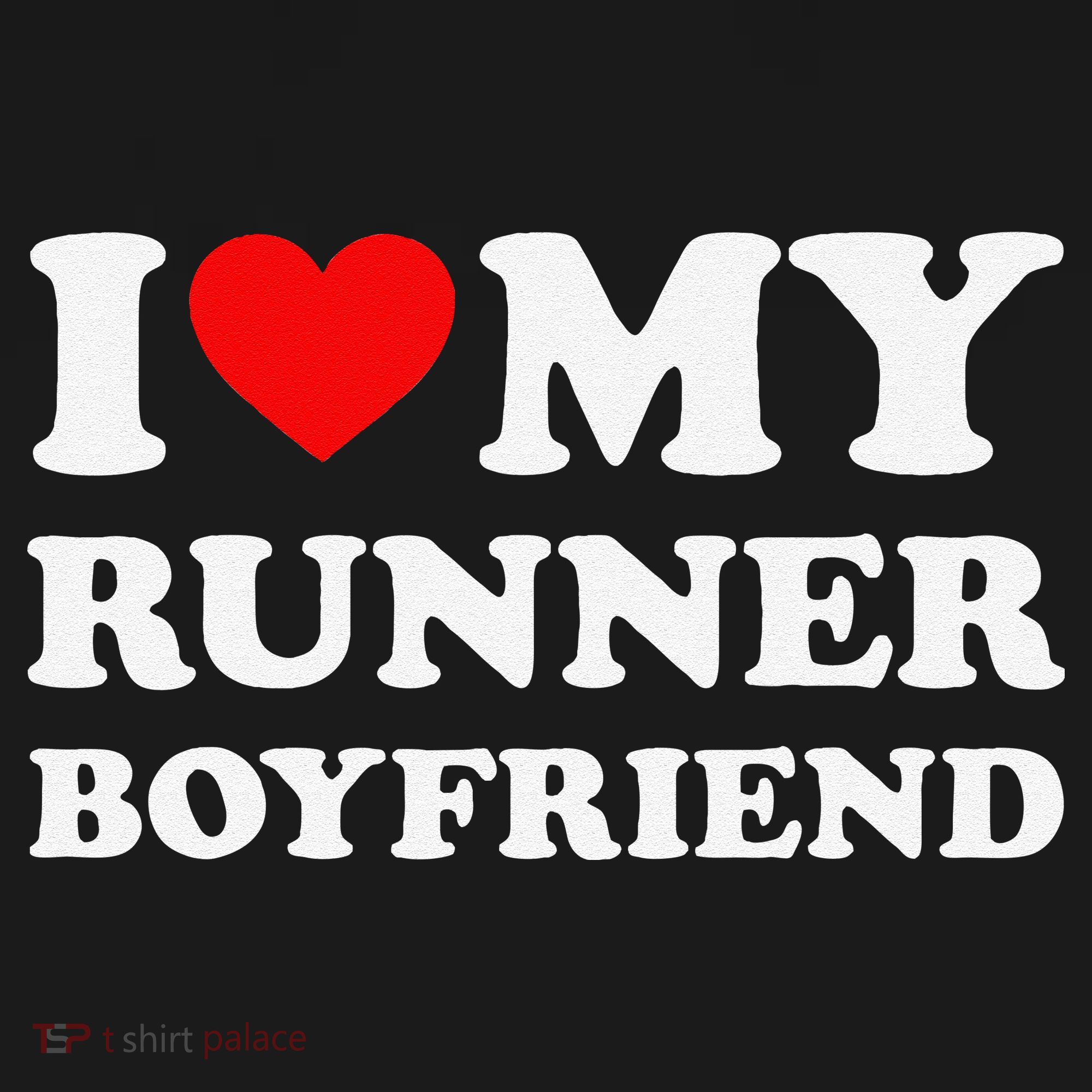 I Love My Runner Friend Heart Bf Marathon Running Polo