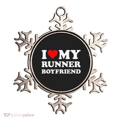 I Love My Runner Friend Heart Bf Marathon Running Ornament
