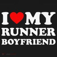I Love My Runner Friend Heart Bf Marathon Running Ornament thumb 1