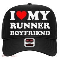 I Love My Runner Friend Heart Bf Marathon Running Hat thumb 0