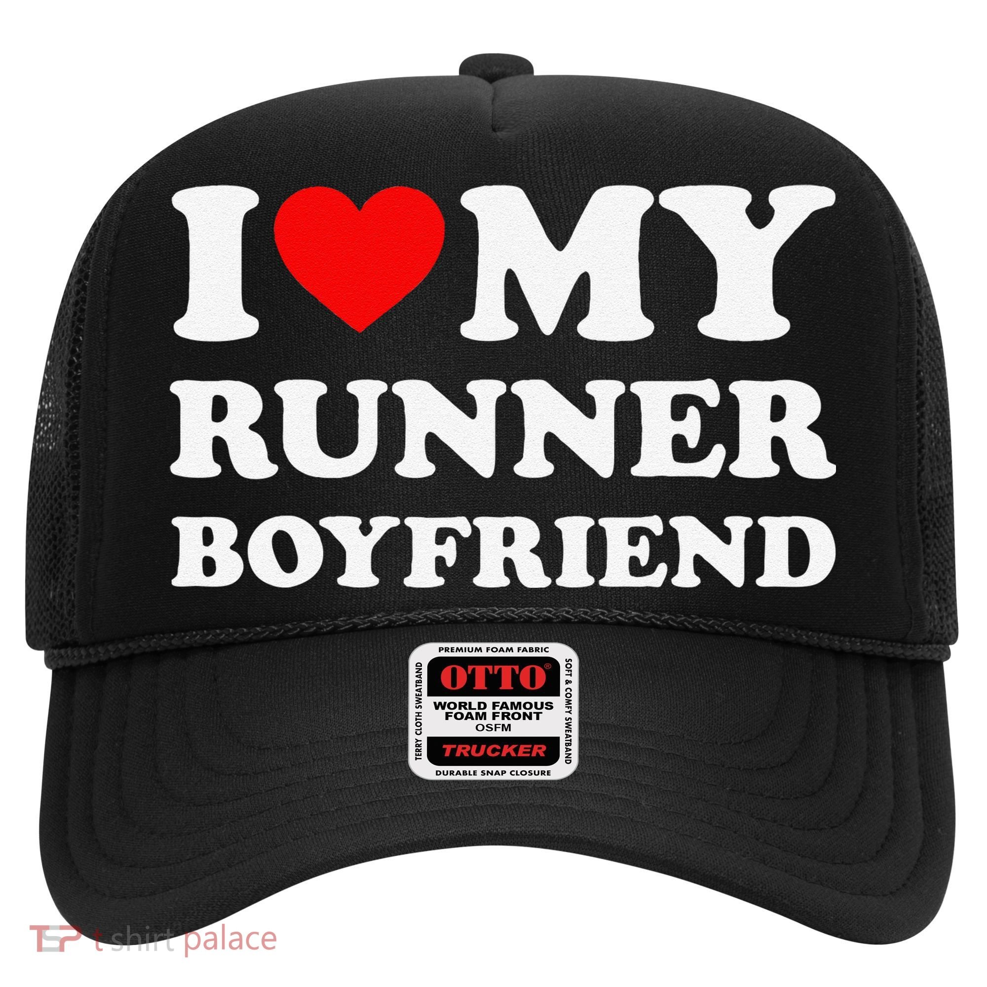 I Love My Runner Friend Heart Bf Marathon Running Hat
