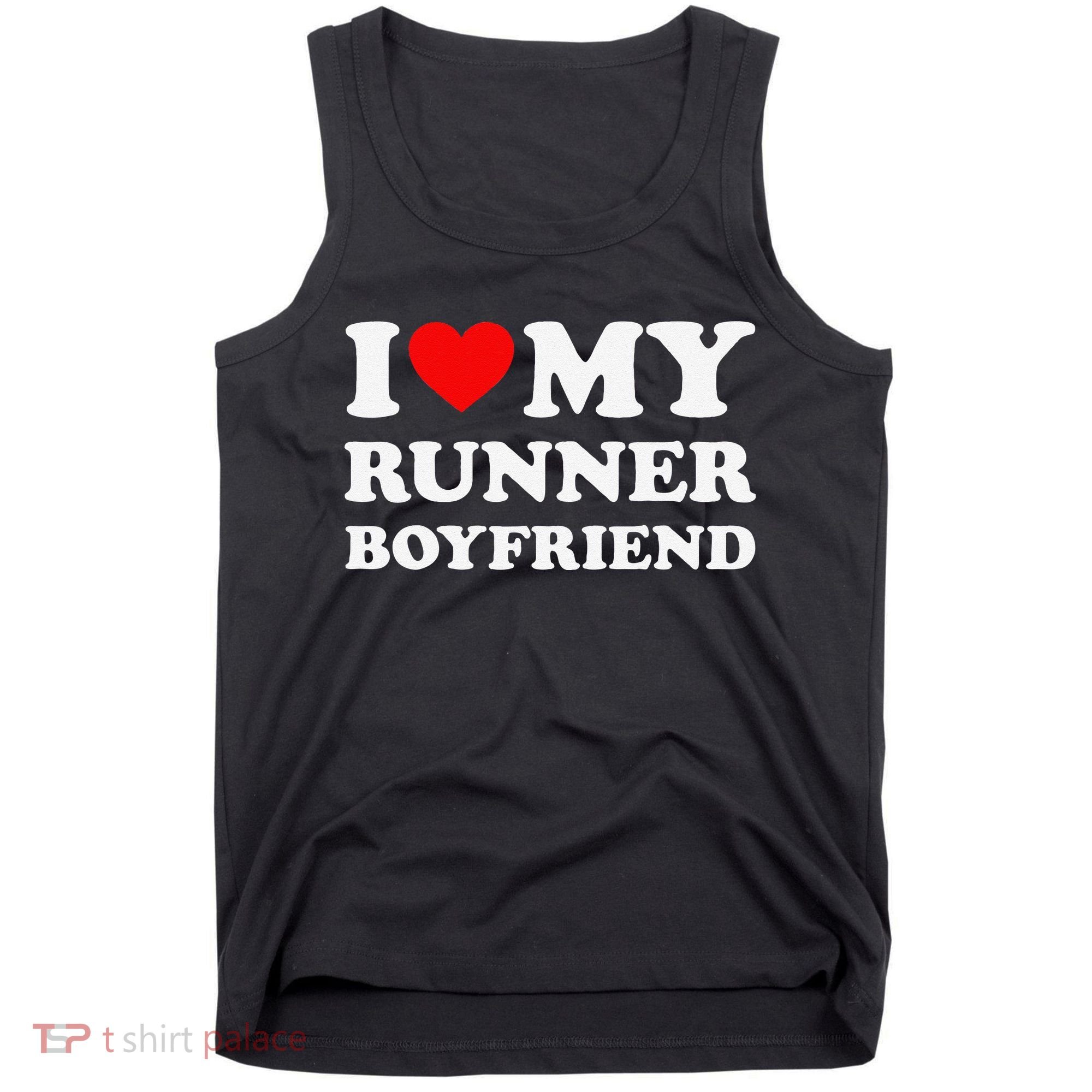 I Love My Runner Friend Heart Bf Marathon Running Tank Top