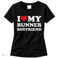 I Love My Runner Friend Heart Bf Marathon Running Women's T-Shirt thumb 0