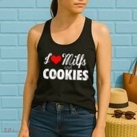 I Love Milfs And Cookies Gift Funny Cougar Lover Joke Gift Women's Tank Top thumb 2