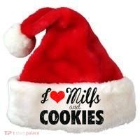 I Love Milfs And Cookies Gift Funny Cougar Lover Joke Gift Santa Hat thumb 0