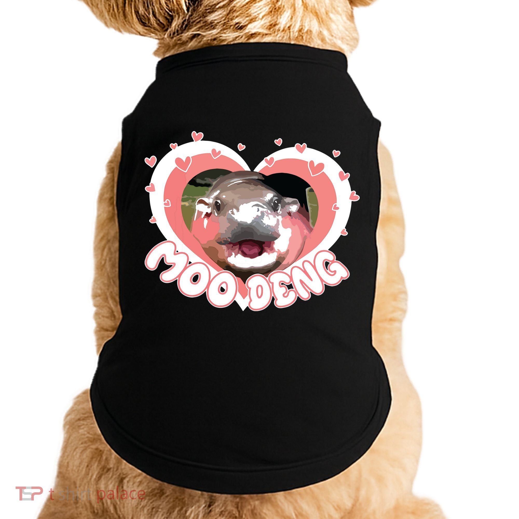I Love Moo Deng Baby Hippo Moo Deng I Heart Moo Deng Doggie Tank