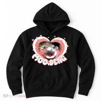 I Love Moo Deng Baby Hippo Moo Deng I Heart Moo Deng Hoodie thumb 0