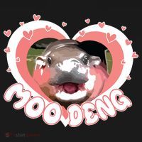 I Love Moo Deng Baby Hippo Moo Deng I Heart Moo Deng Apron thumb 3