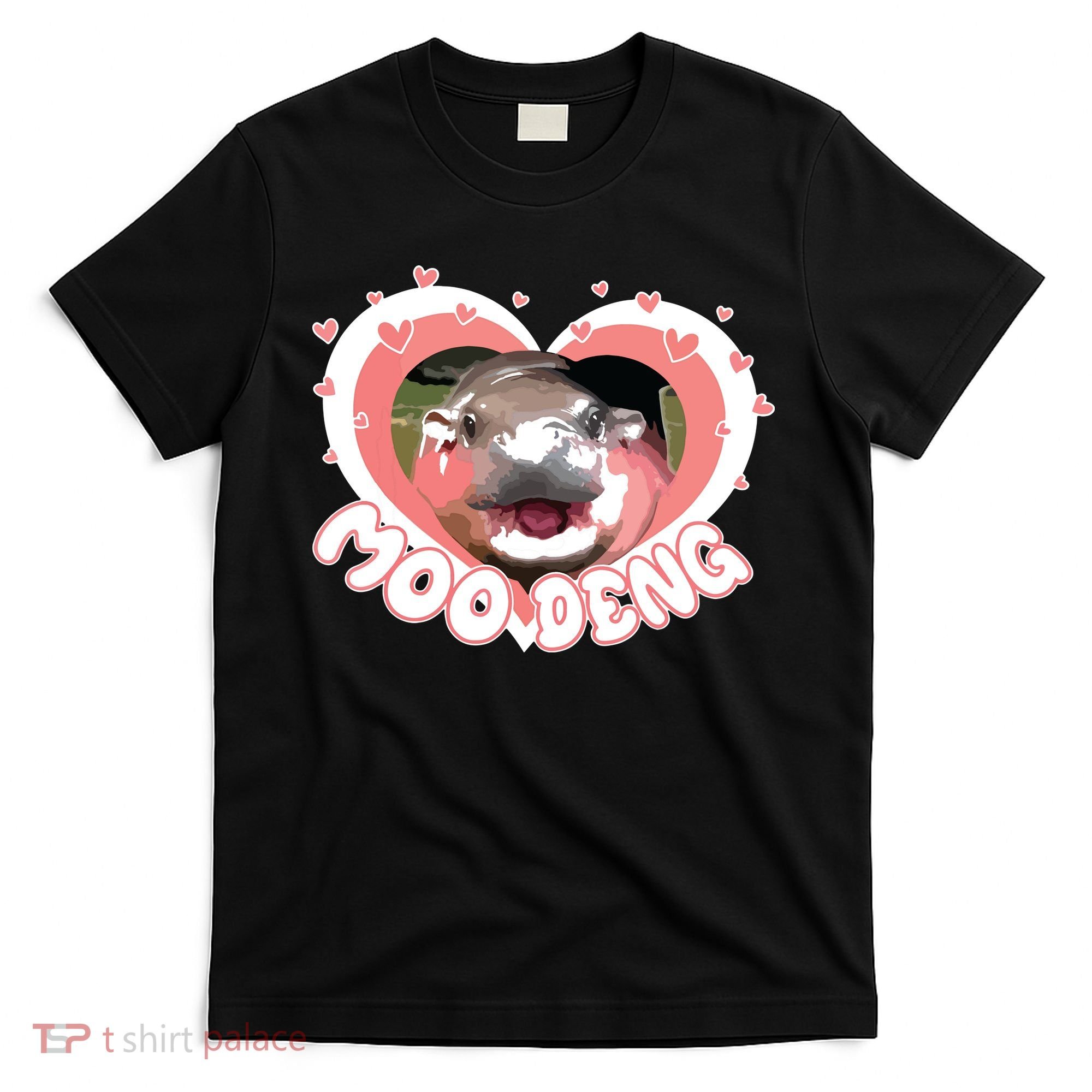 I Love Moo Deng Baby Hippo Moo Deng I Heart Moo Deng T-Shirt
